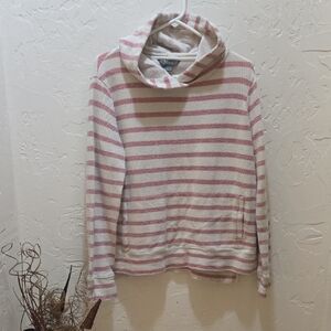 Natural Reflections Pink and White Striped Hoodie